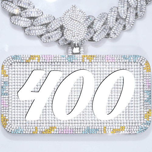CUSTOM LETTER NECKLACE 3D COLORFUL SQUARE