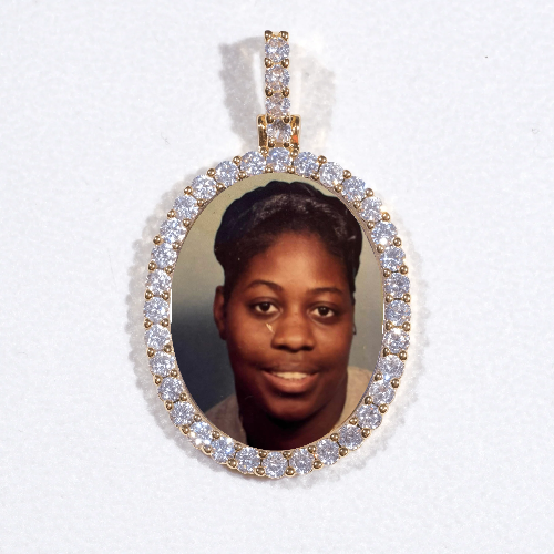 3D Oval Custom Picture Pendant