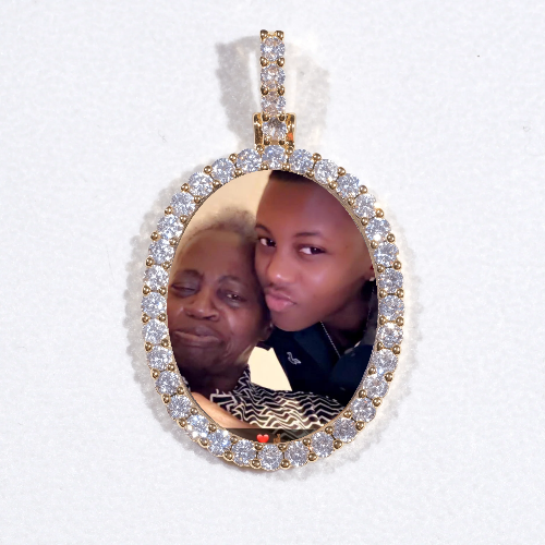 3D Oval Custom Picture Pendant