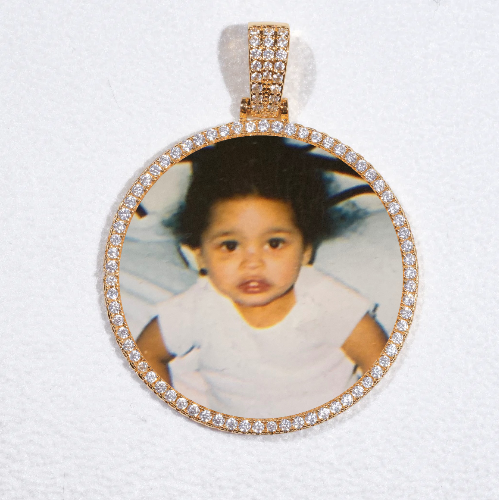 MEDIUM 3D CIRCLE CUSTOM PICTURE PENDANT