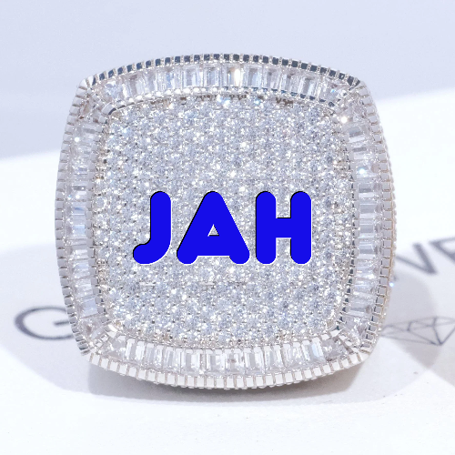 CUSTOM LETTER 3D ICED RING