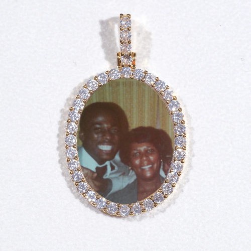 3D Oval Custom Picture Pendant