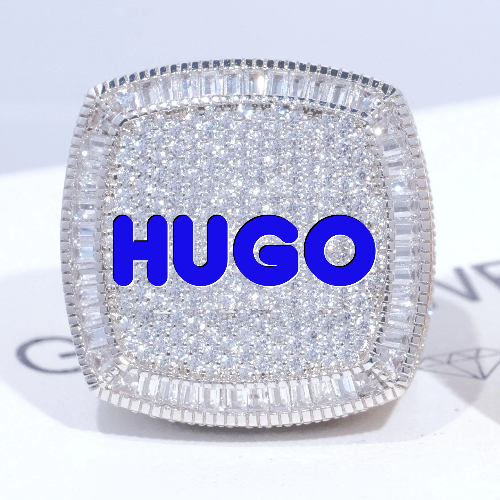 CUSTOM LETTER 3D ICED RING