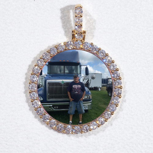 3D CIRCLE CUSTOM PICTURE PENDANT SMALL SIZE