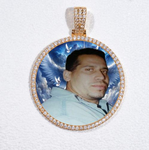 MEDIUM 3D CIRCLE CUSTOM PICTURE PENDANT