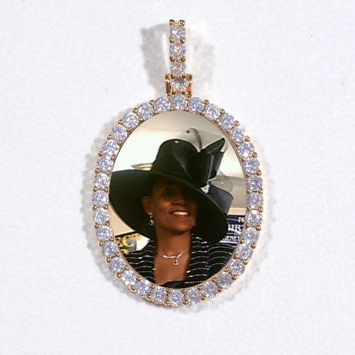 3D Oval Custom Picture Pendant