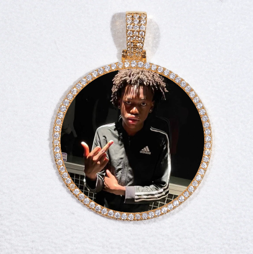 MEDIUM 3D CIRCLE CUSTOM PICTURE PENDANT