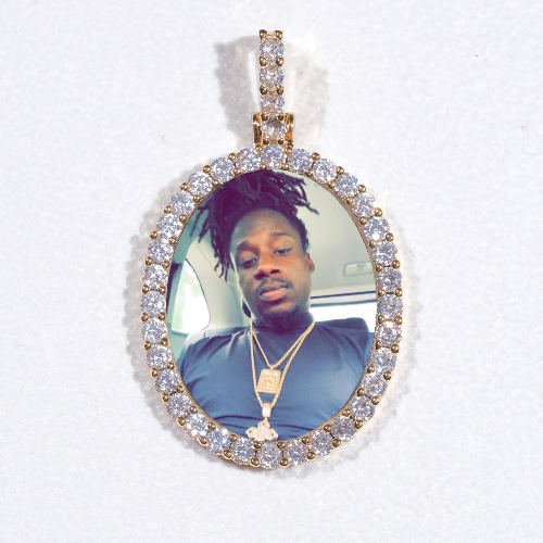 3D Oval Custom Picture Pendant