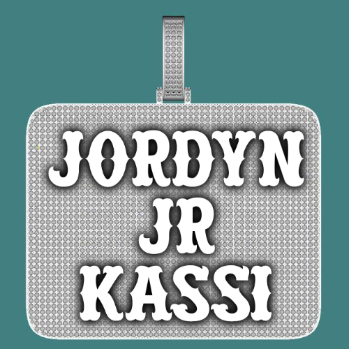 CUSTOM LETTER NECKLACE 3D BIG SQUARE