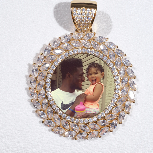 Large 3D Wheat Ear Custom Picture Pendant