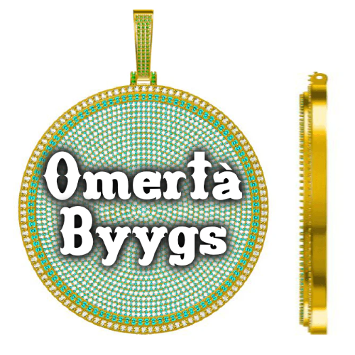 CUSTOM LETTER NECKLACE 3D BIG DISC