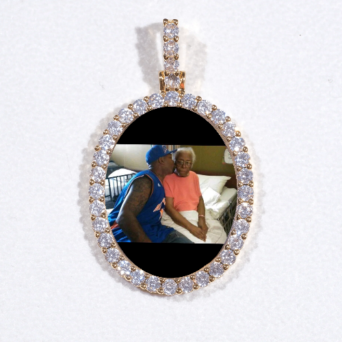 3D Oval Custom Picture Pendant