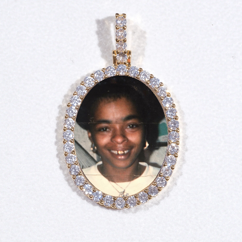3D Oval Custom Picture Pendant