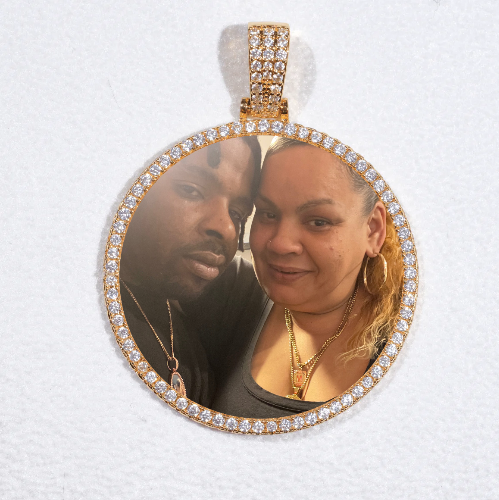 MEDIUM 3D CIRCLE CUSTOM PICTURE PENDANT
