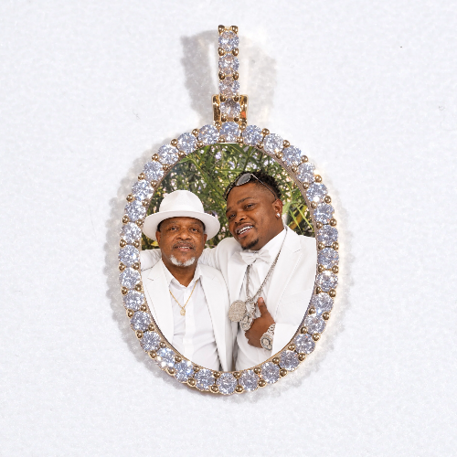 3D Oval Custom Picture Pendant