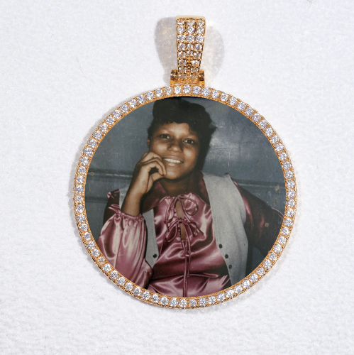 MEDIUM 3D CIRCLE CUSTOM PICTURE PENDANT