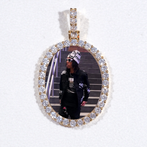 3D Oval Custom Picture Pendant