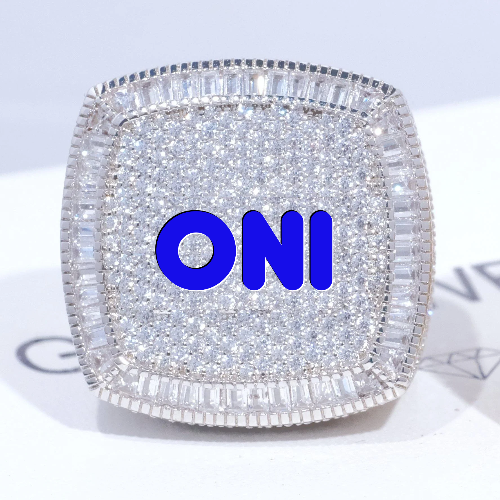 CUSTOM LETTER 3D ICED RING