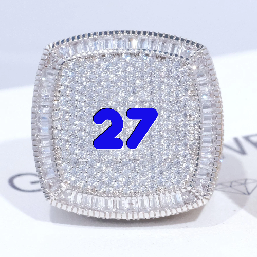 CUSTOM LETTER 3D ICED RING
