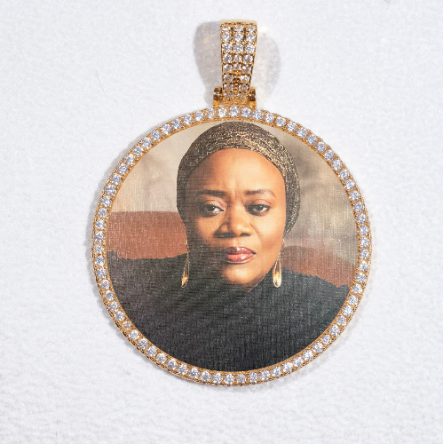 MEDIUM 3D CIRCLE CUSTOM PICTURE PENDANT