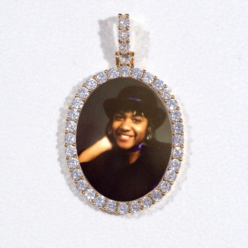3D Oval Custom Picture Pendant