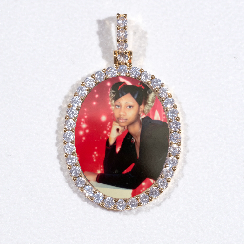 3D Oval Custom Picture Pendant