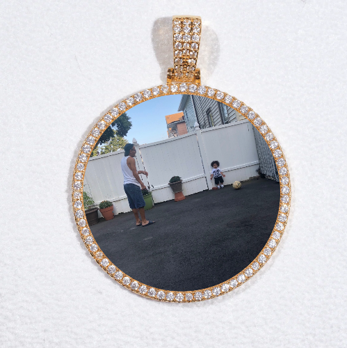 MEDIUM 3D CIRCLE CUSTOM PICTURE PENDANT