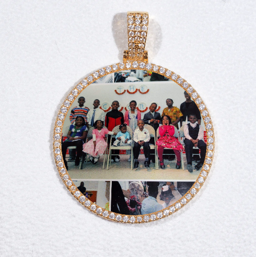 MEDIUM 3D CIRCLE CUSTOM PICTURE PENDANT