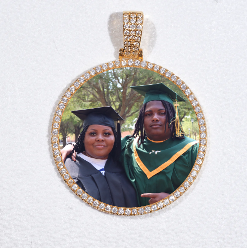 MEDIUM 3D CIRCLE CUSTOM PICTURE PENDANT