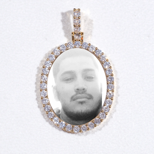 3D Oval Custom Picture Pendant