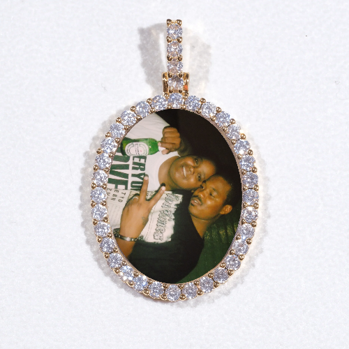 3D Oval Custom Picture Pendant