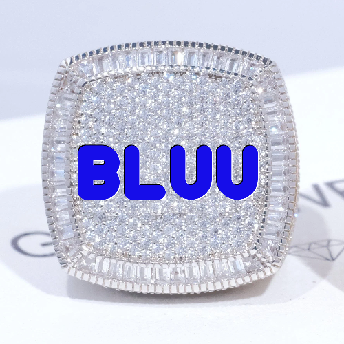 CUSTOM LETTER 3D ICED RING