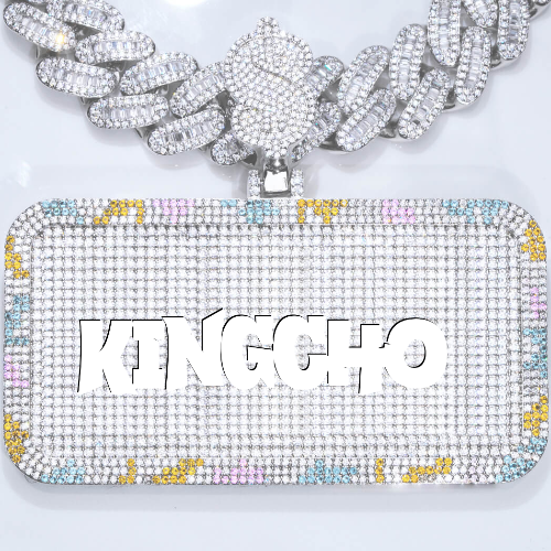 CUSTOM LETTER NECKLACE 3D COLORFUL SQUARE