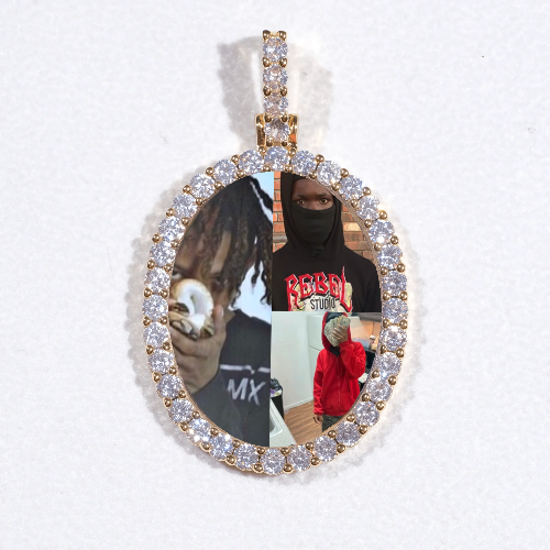 3D Oval Custom Picture Pendant