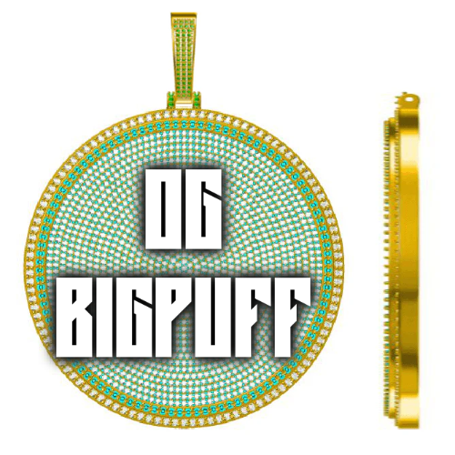 CUSTOM LETTER NECKLACE 3D BIG DISC