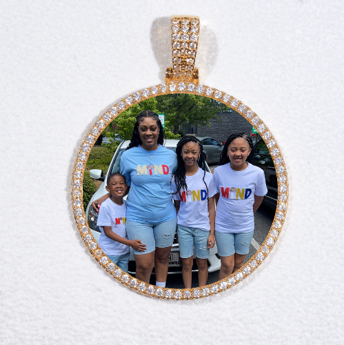 MEDIUM 3D CIRCLE CUSTOM PICTURE PENDANT