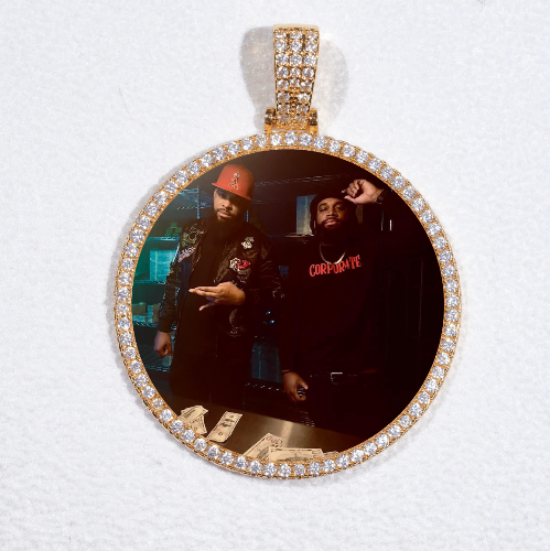 MEDIUM 3D CIRCLE CUSTOM PICTURE PENDANT