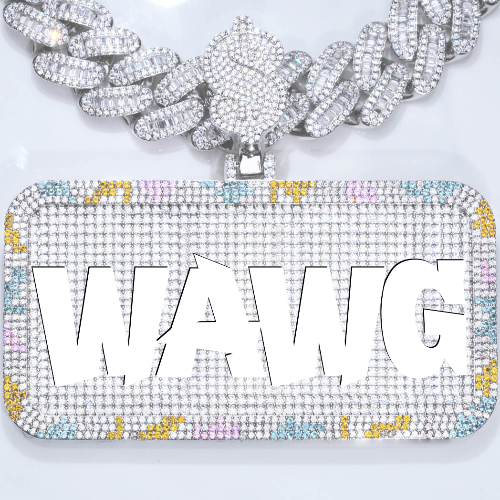 CUSTOM LETTER NECKLACE 3D COLORFUL SQUARE