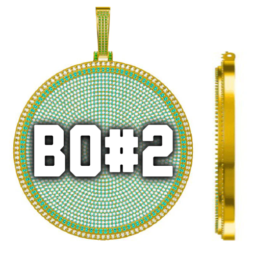 CUSTOM LETTER NECKLACE 3D BIG DISC