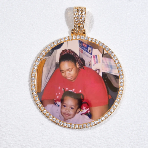 MEDIUM 3D CIRCLE CUSTOM PICTURE PENDANT