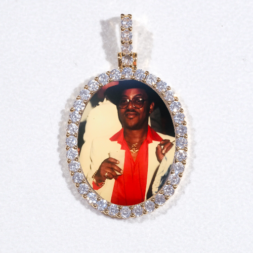 3D Oval Custom Picture Pendant