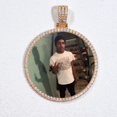 MEDIUM 3D CIRCLE CUSTOM PICTURE PENDANT