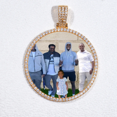 MEDIUM 3D CIRCLE CUSTOM PICTURE PENDANT