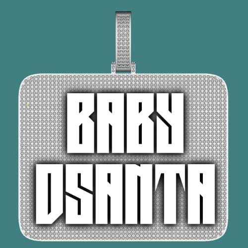 CUSTOM LETTER NECKLACE 3D BIG SQUARE