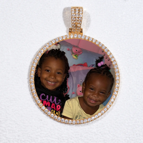 MEDIUM 3D CIRCLE CUSTOM PICTURE PENDANT
