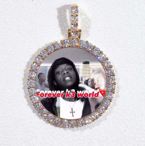 3D CIRCLE CUSTOM PICTURE PENDANT SMALL SIZE