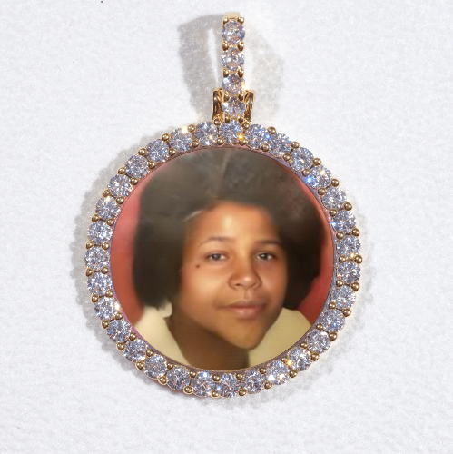 3D CIRCLE CUSTOM PICTURE PENDANT SMALL SIZE