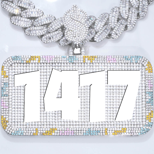 CUSTOM LETTER NECKLACE 3D COLORFUL SQUARE