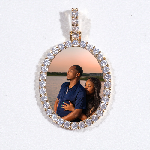3D Oval Custom Picture Pendant