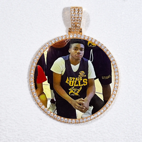 MEDIUM 3D CIRCLE CUSTOM PICTURE PENDANT